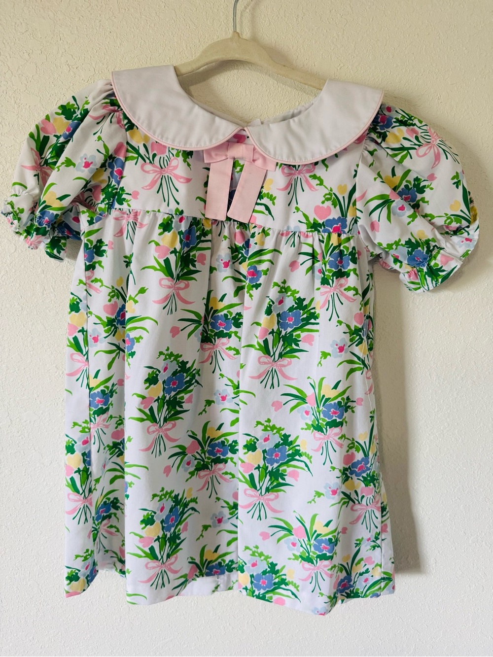 The Beaufort Bonnet Company Floral Peter Pan Top - White, Pink, Green, Blue